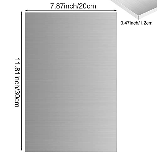 6061-T6 Aluminum Sheet 8x12x1/2-In Plate W/ Protective Film DIY Industrial