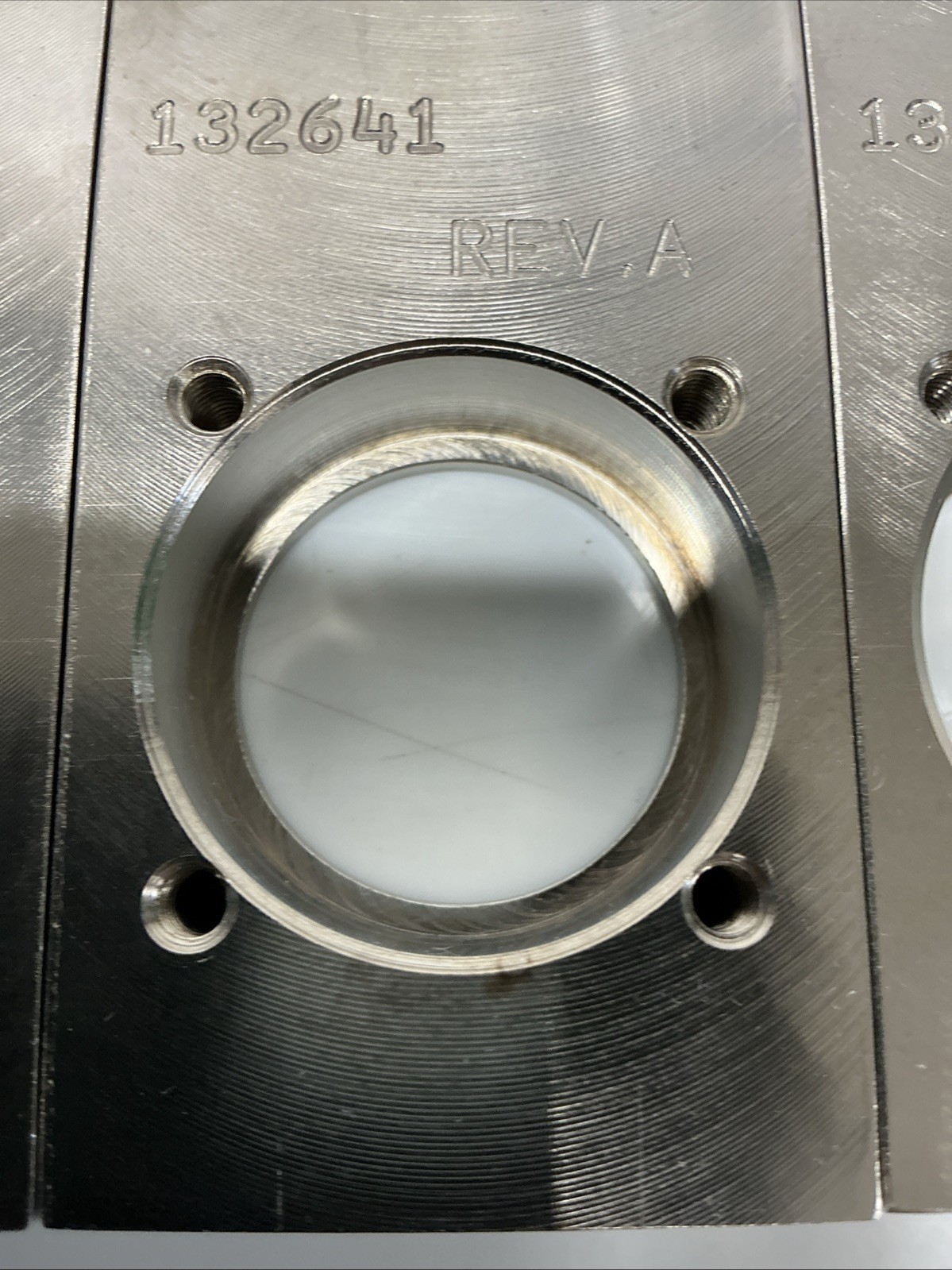 Machined Aluminum Mounting Block Flange Plate PN 132641 Rev A Lot Of 4. X-601