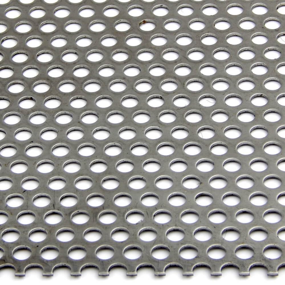 304 Stainless Steel Perforated Sheet Unpolished (Mill) Finish Annealed