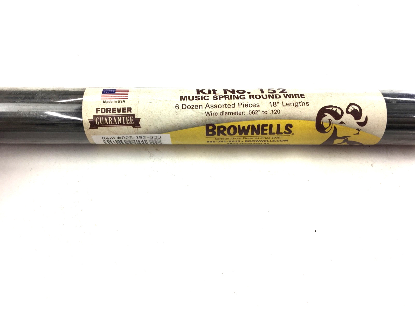 Brownells music spring round wire Kit 152 assorted size 18″ long .062-.12 300087