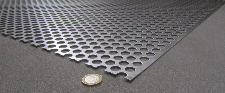 Perforated Staggered Steel Sheet .060″ Thick x 24″ x 24″, .500″ Hole Dia.