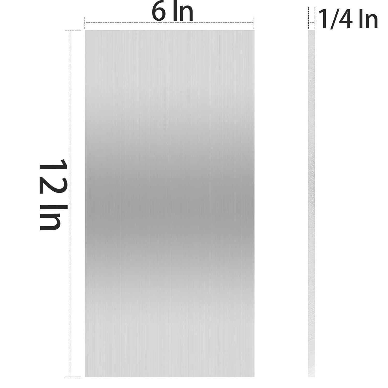 2 PCS 6″x12″x1/4″ 6061 T6 Aluminum Sheet Metal Plate with Protective Film