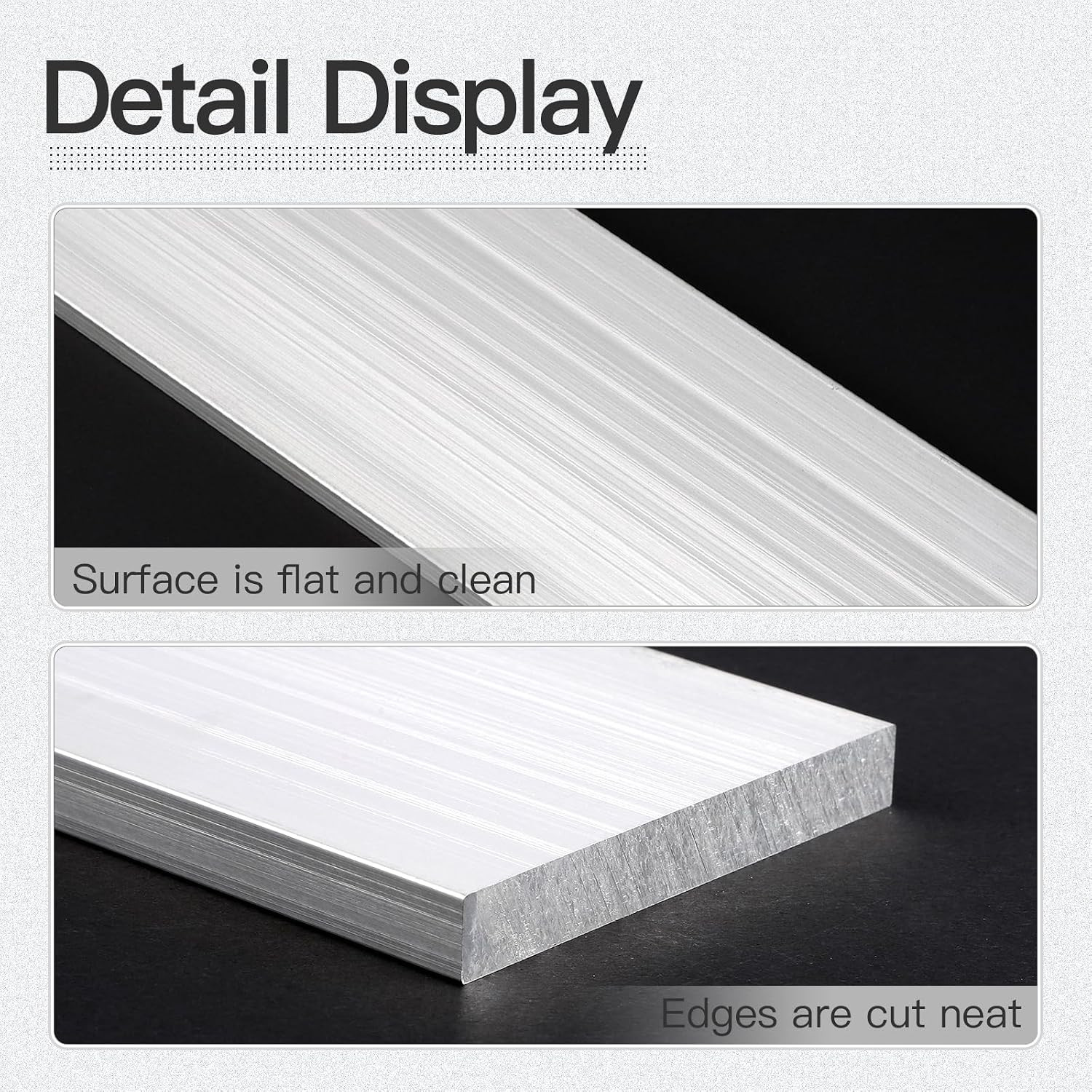 Aluminum Flat Bar 6061 T6511 3/8 x 3 x 12 Inch 2 Pieces Solid Mill Stock Plate