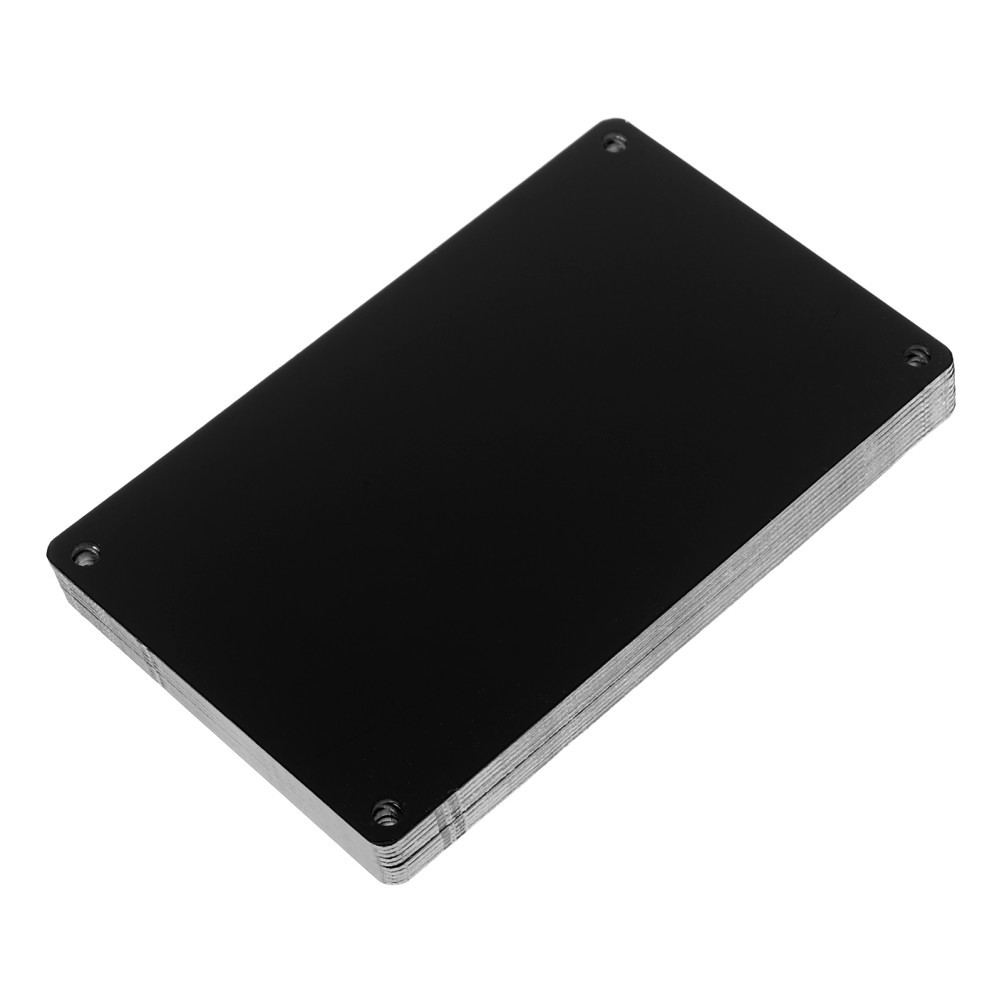 10 Pcs Stainless Steel Nameplate Metal Blank Plates Black Jewelry Tags