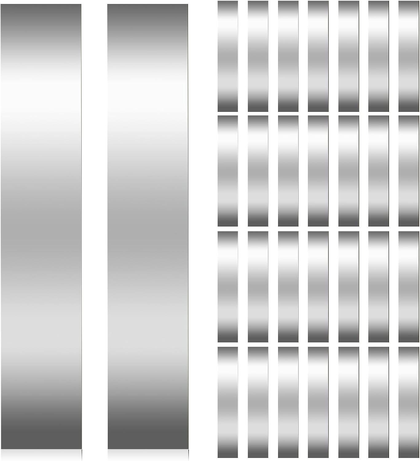 30 Pieces Shim Stock Assortment Metal Shim Stock 304 Stainless Steel Strips 1″ W
