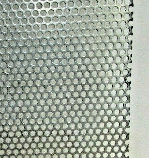 =1/8″ HOLES–16 GA. (1/16″ ) 304 STAINLESS PERFORATED SHEET –6-3/8″ X 11-3/8″=
