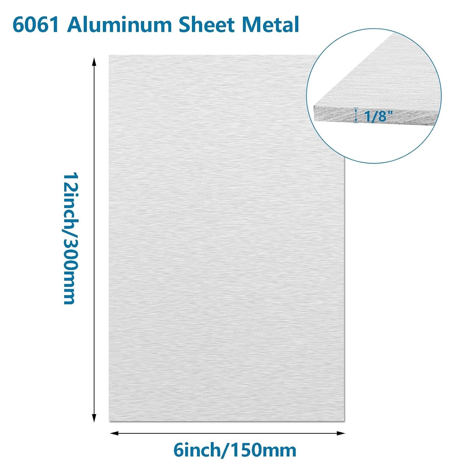 Versatile 3MM Thick 6061 Aluminum Sheet 6×12 with Protective Film for Durability