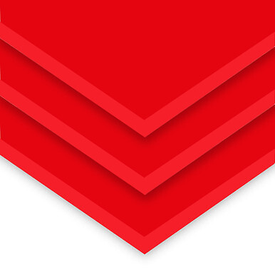 0.118 (1/8 inch) x 24″ x 48″ (3 Pack), Expanded PVC Sheet, Red