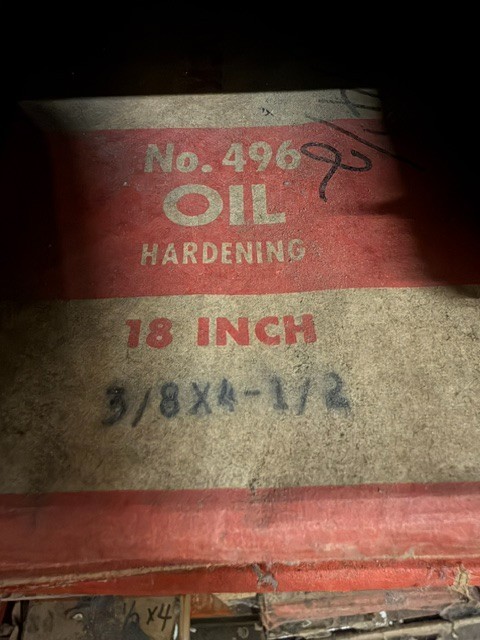 Starrett 3/8 x 4-1/2 x 18″ No. 496 Oil Hardening Ground Flat Stock – Rust – Old