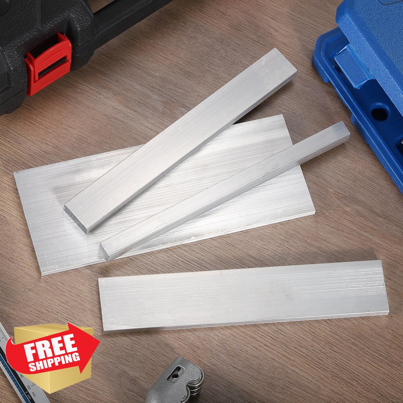 MECCANIXITY Aluminum Flat Bar 2Pcs 5/8″x1-3/16″x8″