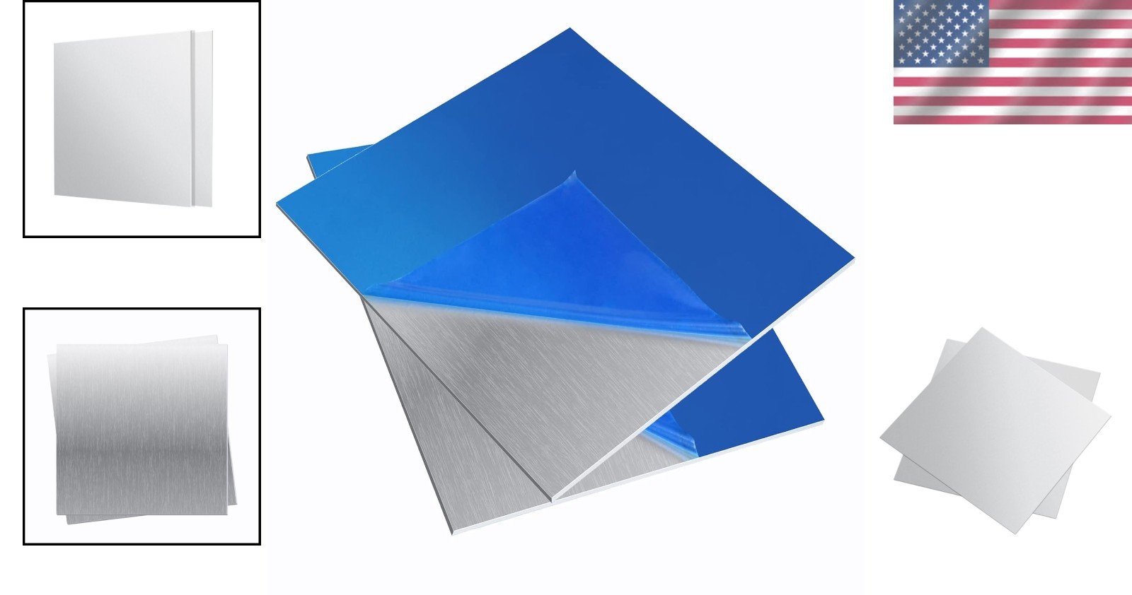 2pcs 6061 T651 Aluminum Plate, 6x6x0.04 Inches – Ideal for Crafting & Industry