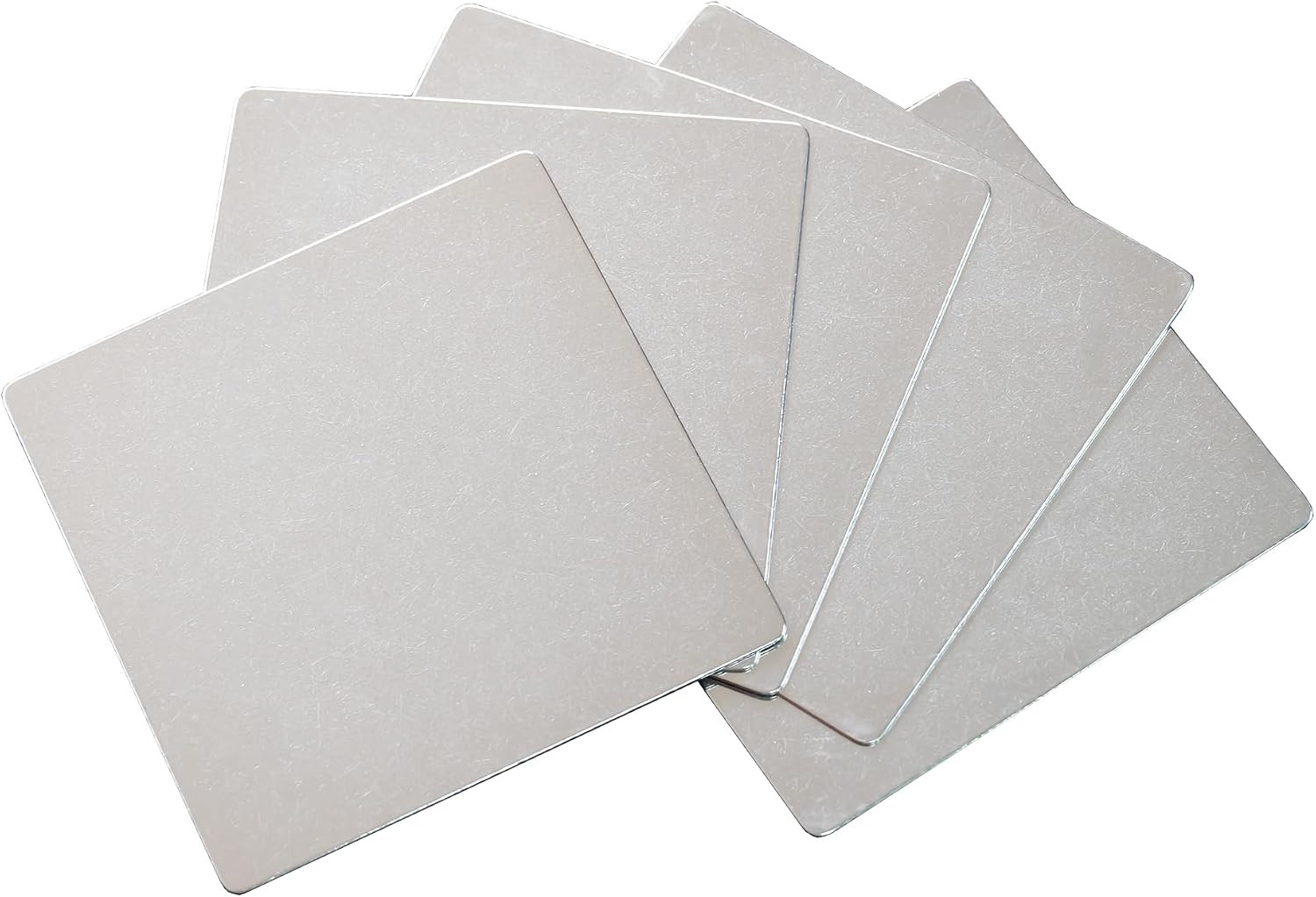 5 PCS 4×4 Inch 304 Stainless Steel Plate Metal Engraving Blank Craft Sheet