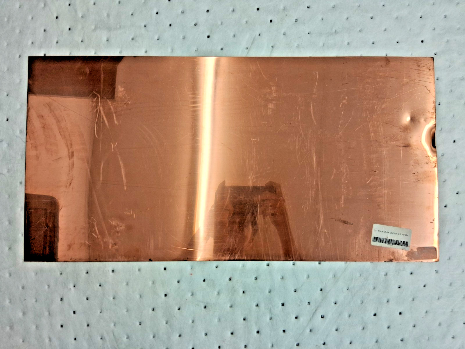 Pro Copper Sheet .021″ Thick x 12″ Wide x 24″ Long XCUFLR071461X2