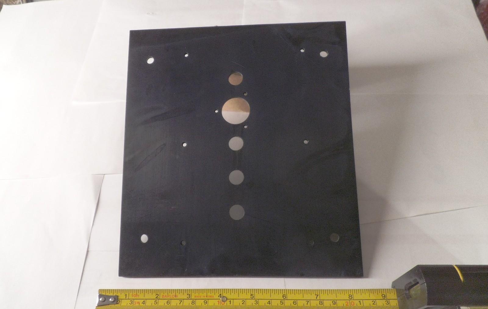 Anodized Aluminum plate, 8-13/16″ x 8″ x .158 thick