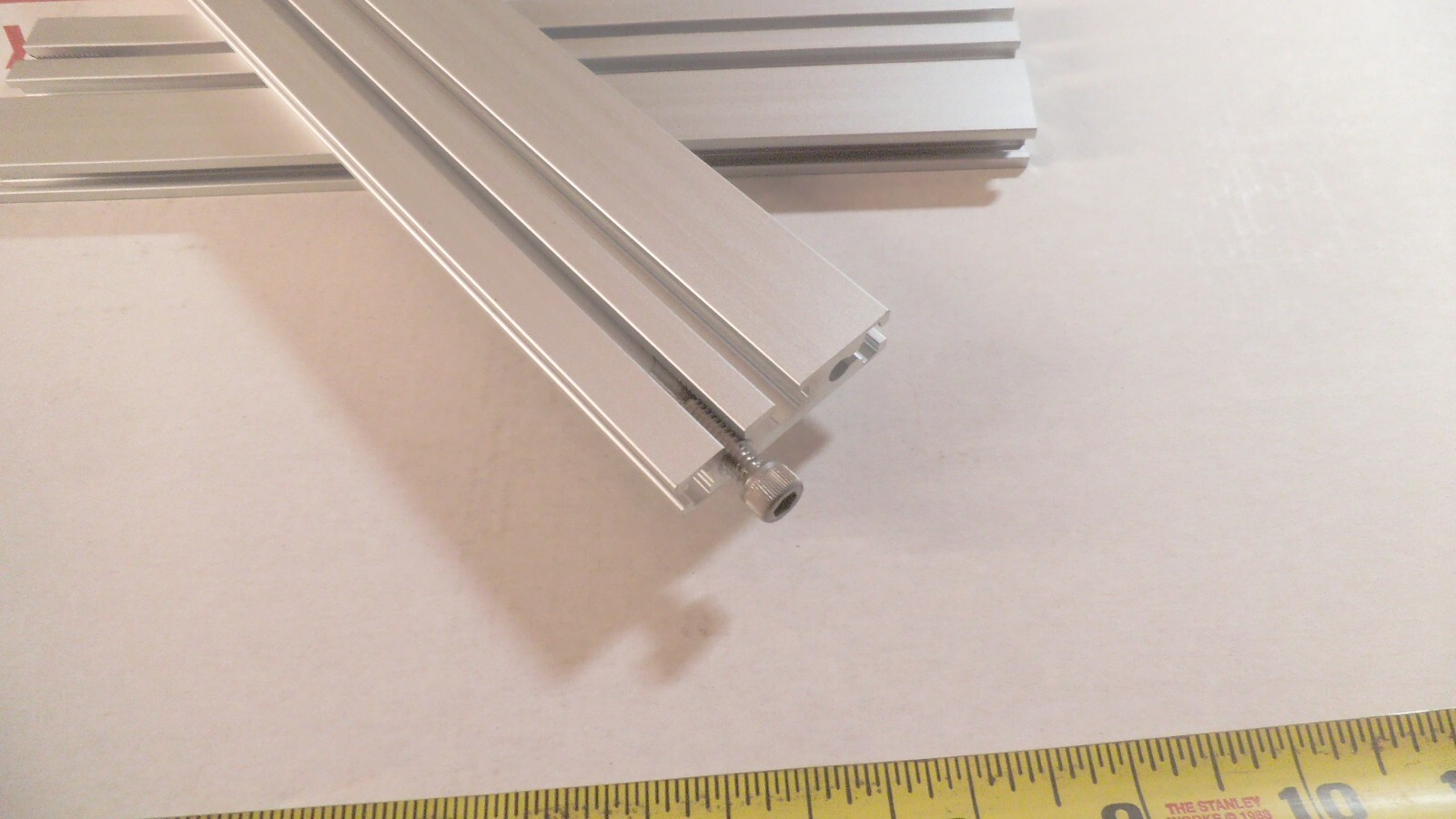 Lot of 2 pcs Aluminum slotted bar stock, 9-5/8″ x 2″ x .475 thick