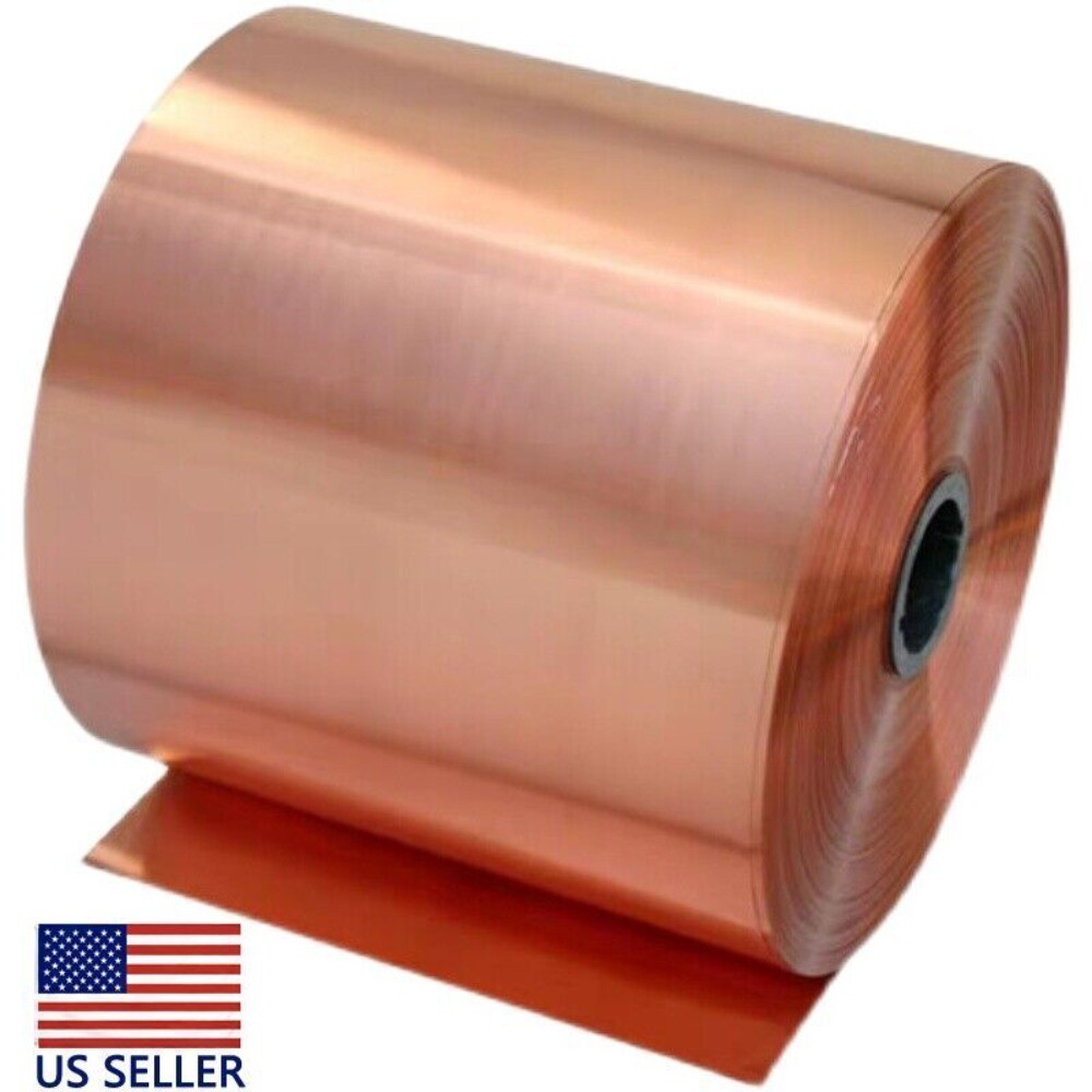 1PC 0.04mm x 35mm x 1000mm 99.9% Pure Copper Cu Metal Sheet Foil