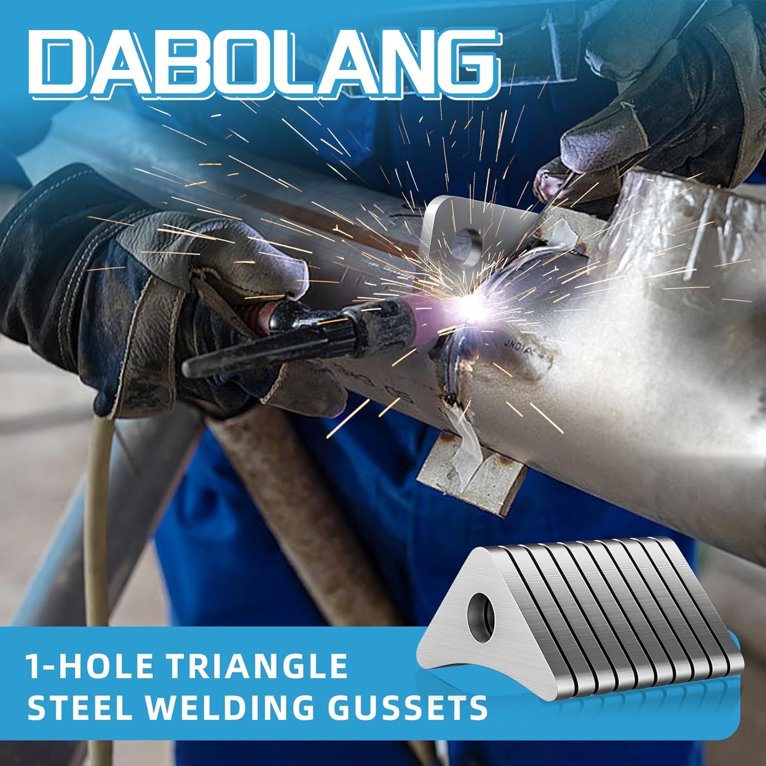 10 Pcs Weld on Tabs with 1/2″ Holes, Weld on Steel Gussets, Weld on Shock Mounts