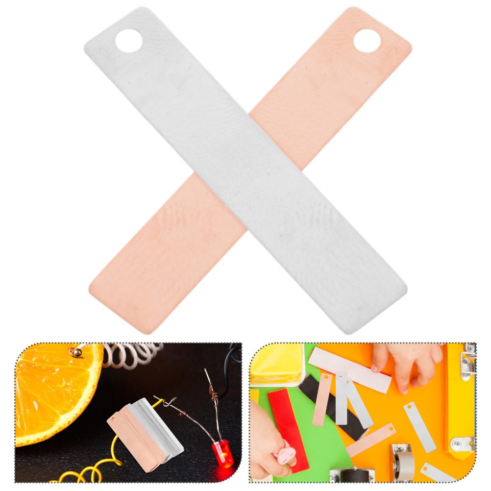 24 Pairs Electrode Strip for Experiment Copper and Zinc Anode Electrodes
