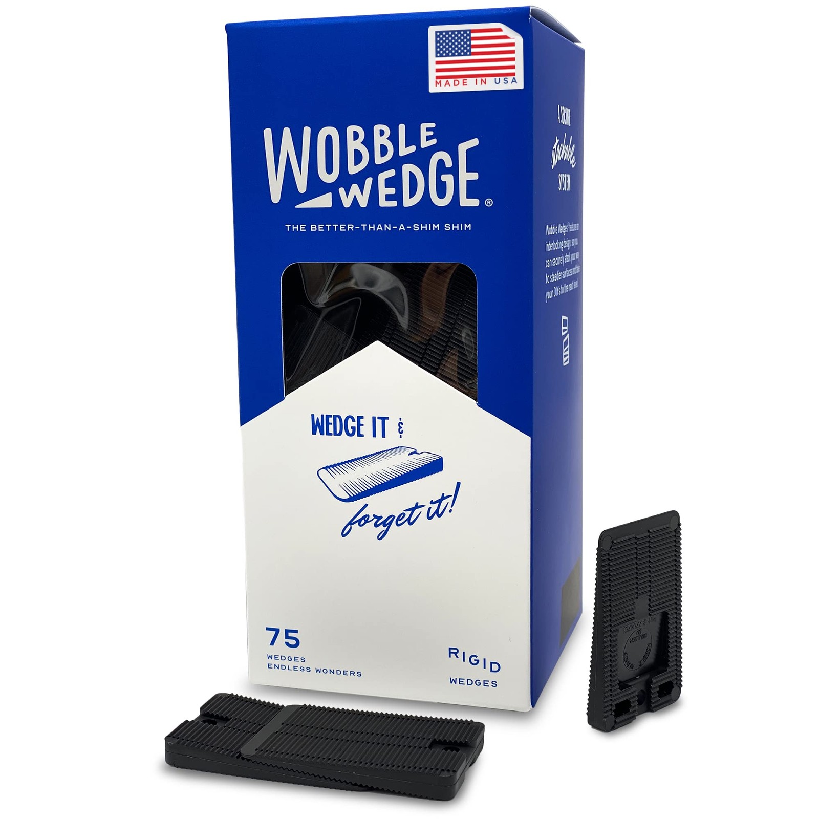 Rigid Plastic Shims, 75 Pack – Made in USA – Multi-Purpose Shim Wedges for Ho…