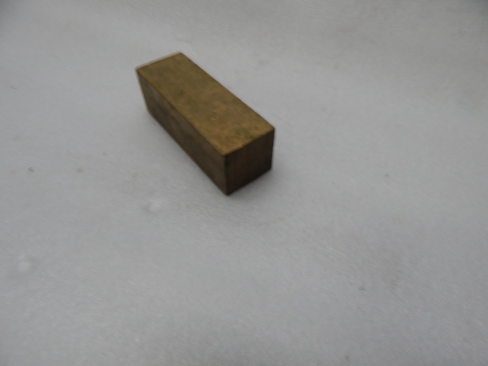 1″ x 1″ C360 Square Brass Bar x 3-5/8″ Long Free Cutting, Mill Stock