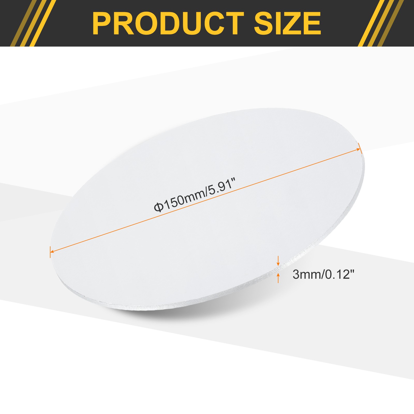 Aluminum Disc, 6″(150mm) Dia 0.12″(3mm) Thick Round 1060 Aluminum Sheets