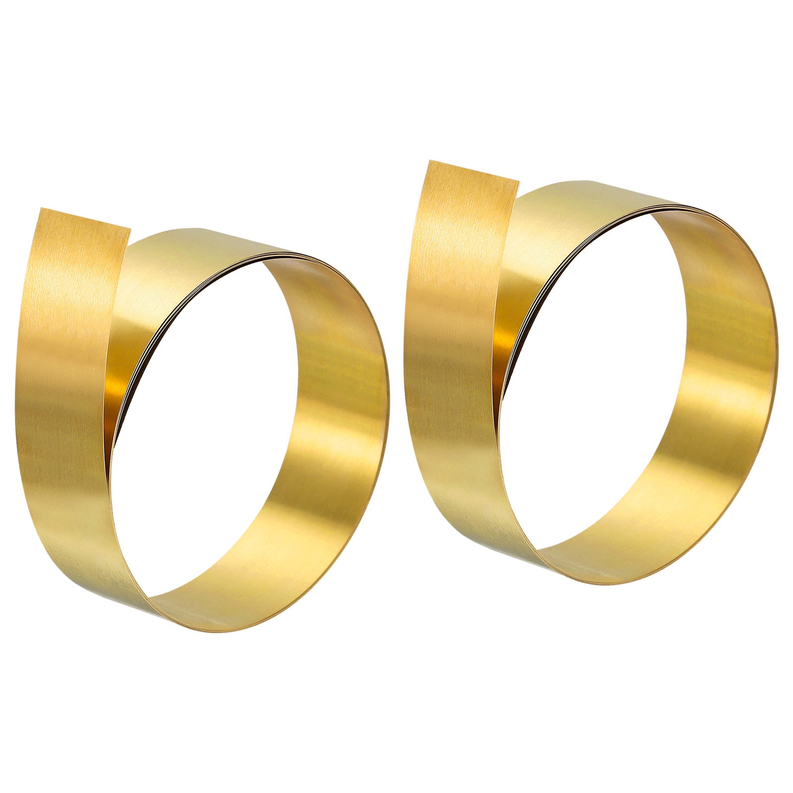 2Pcs Brass Sheet Roll 0.3x20x1000mm Brass Foil Roll Brass Strip Gold