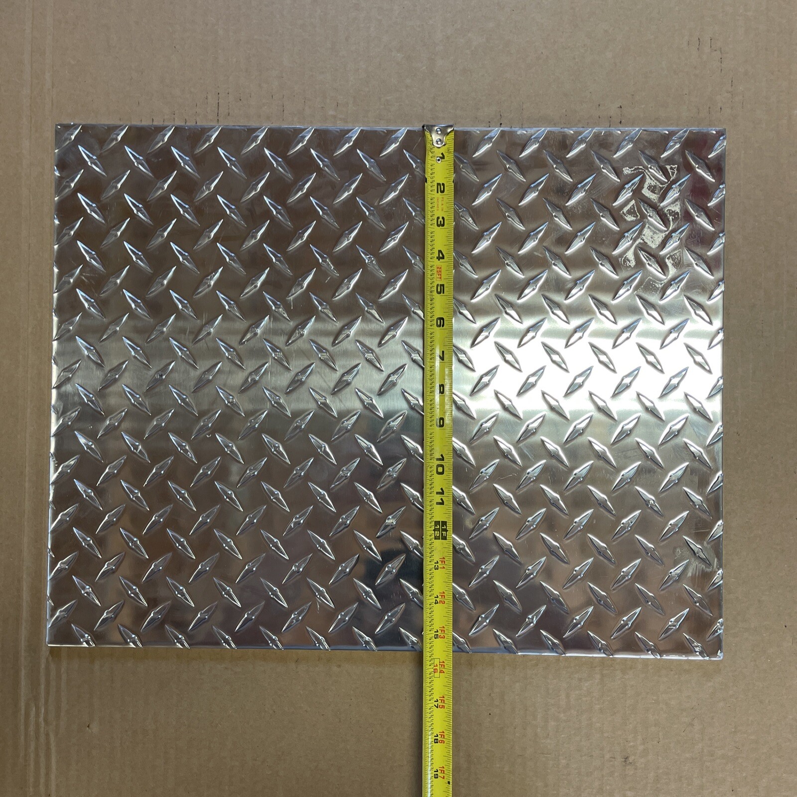 1/4 Inch Aluminum Tread Plate Size 20” X 15 1/2”