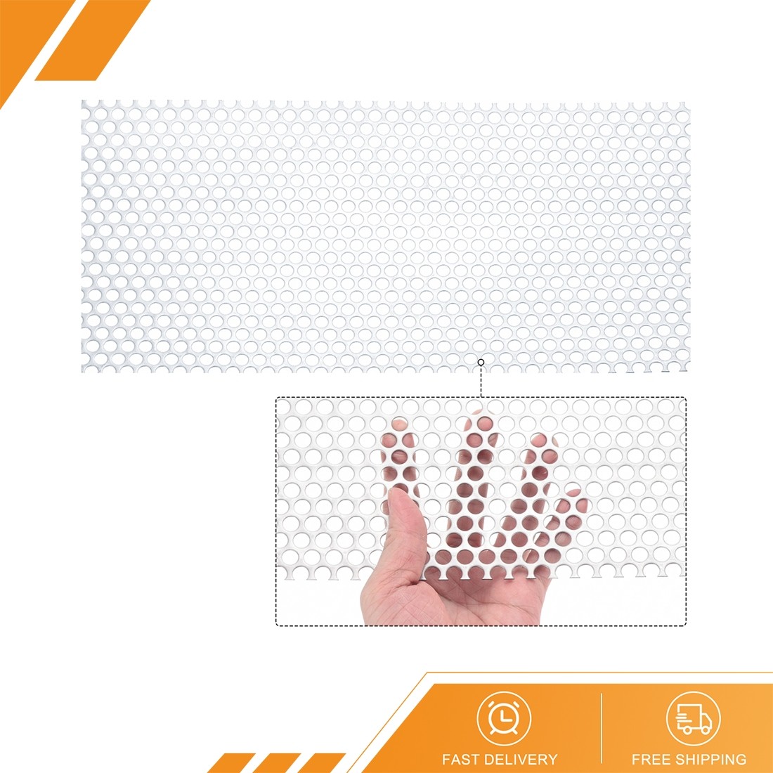 15.7″ x 7.9″ 304 Stainless Steel Perforated Sheet 0.31″ Hole 19GA Expanded Metal