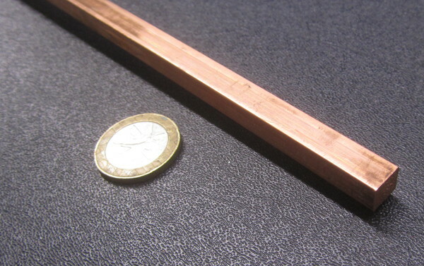 110 Copper Square Bar 1/2 Hard, 5/16″ Thick x 5/16″ Wide x 36 Inch Length
