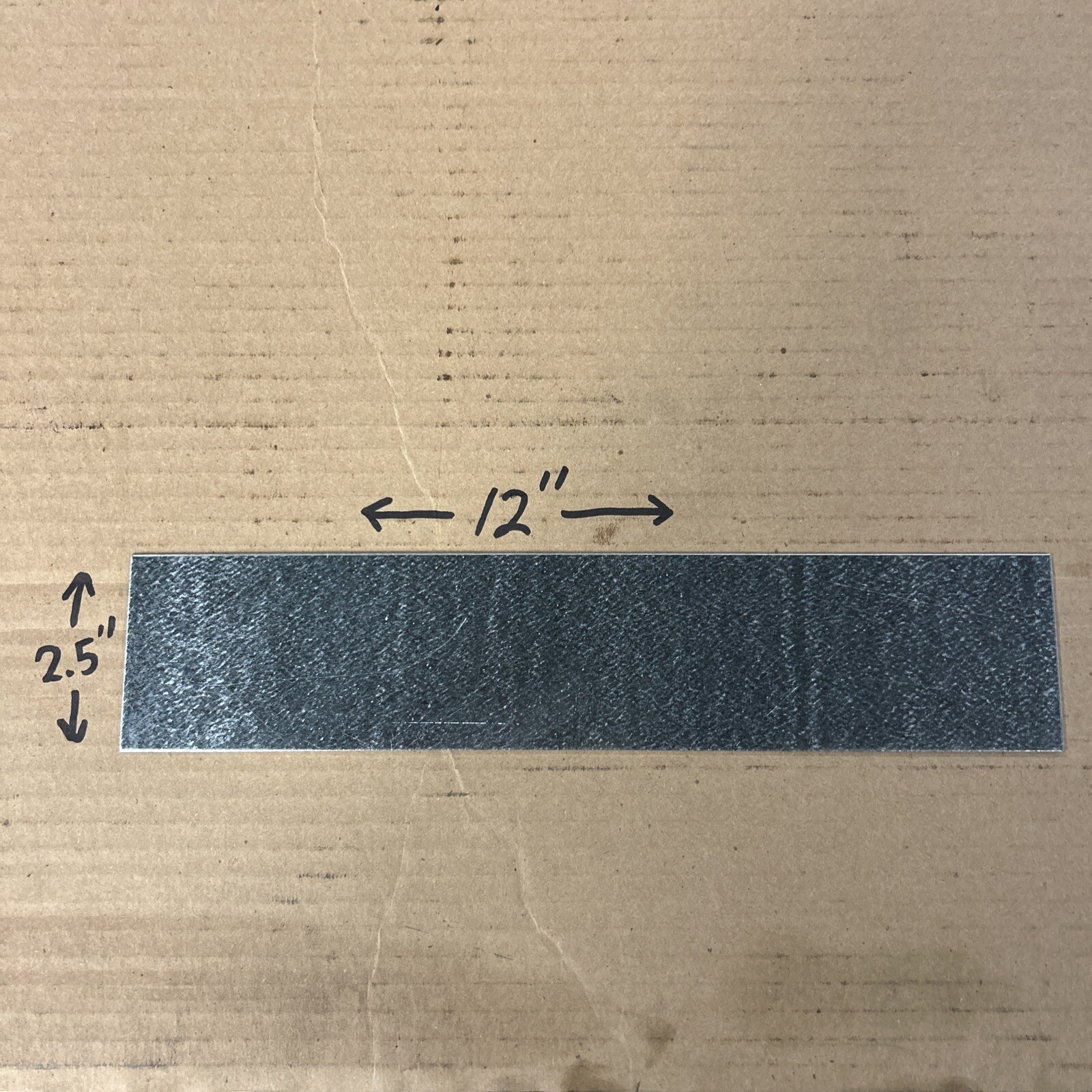16 Gauge (.060” Thick) Galvanized Steel Sheet Metal – 2.5” x 12” – New