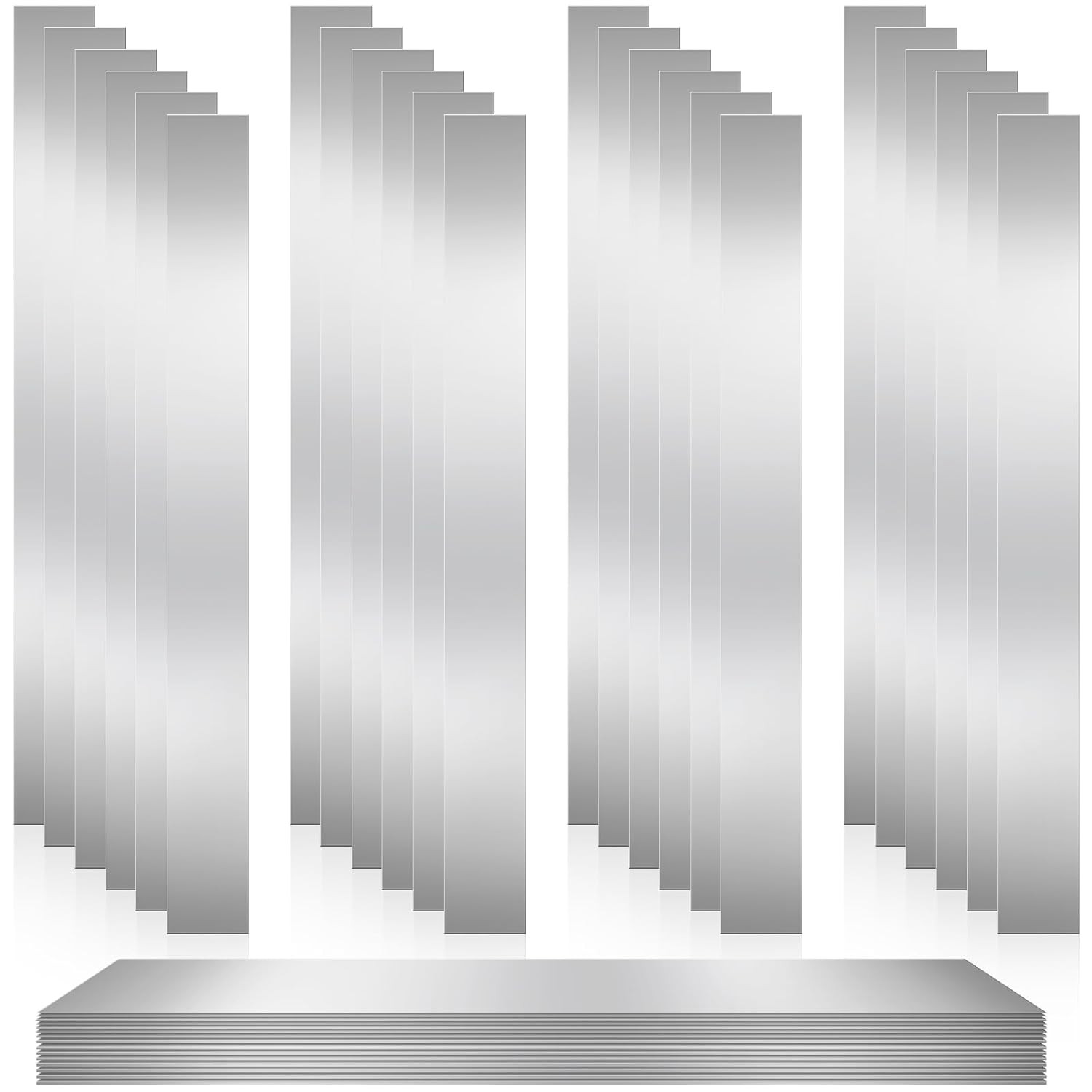 24 Pieces 304 Stainless Steel Strips 1″ Width X 12″ Length Shim Stock Assortment