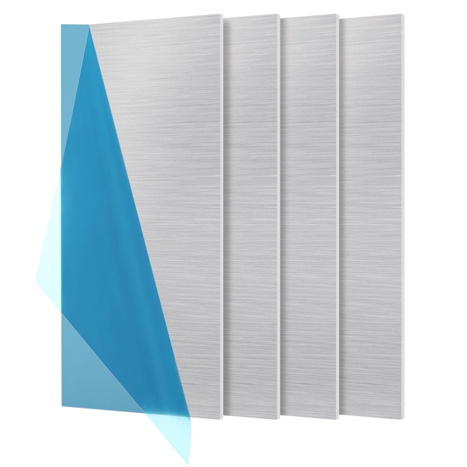 4 Pack 6×12 Aluminum Sheet Metal 5/64″ (0.08″) Thin Plates, Polished, Crafting &