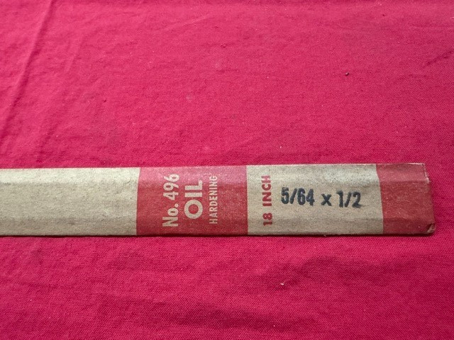 Starrett 5/64 x 1/2 x 18″ No. 496 Oil Hardening Ground Flat Stock – Rust – Old