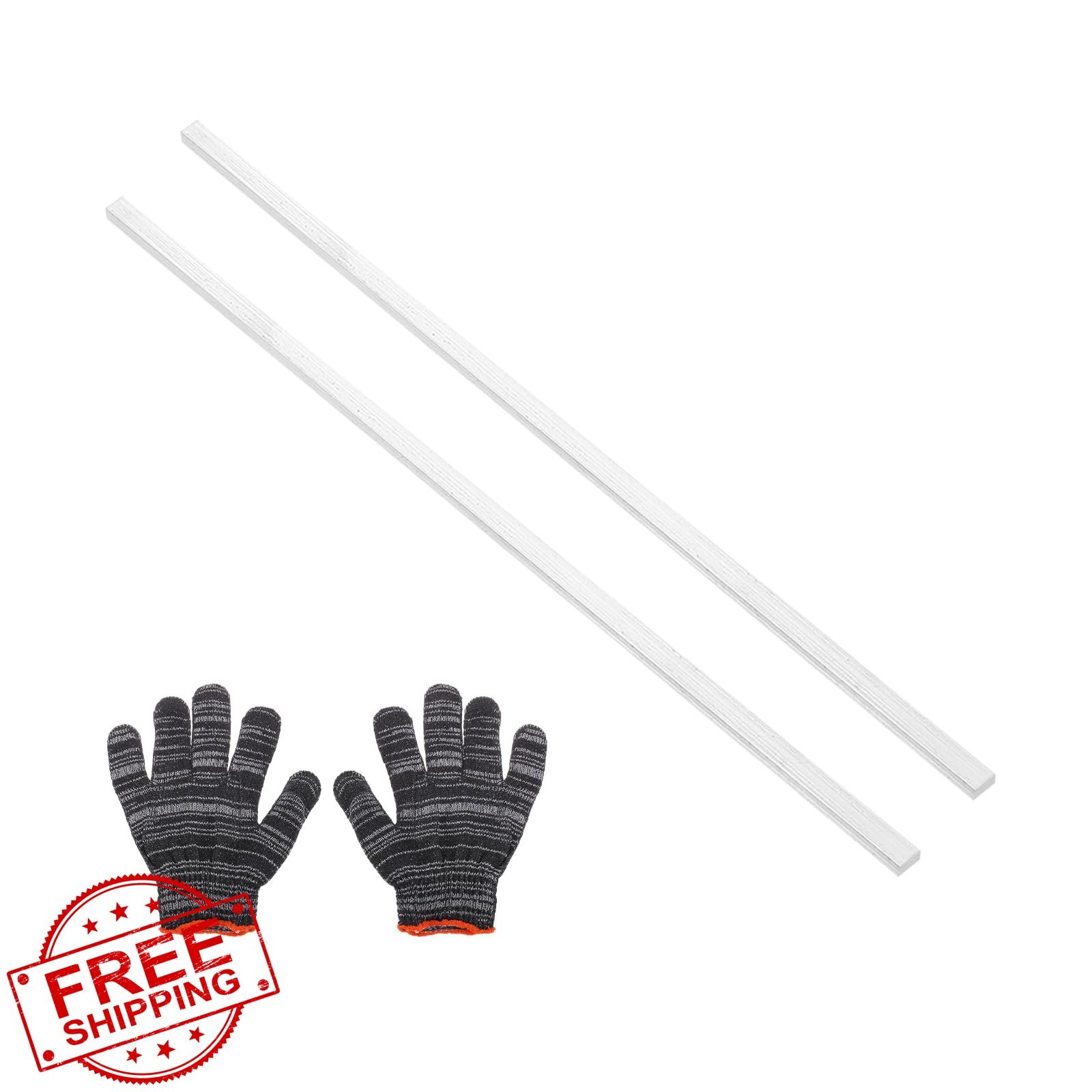 uxcell Aluminum Flat Bar 0.16×0.4×12″ 2 Set