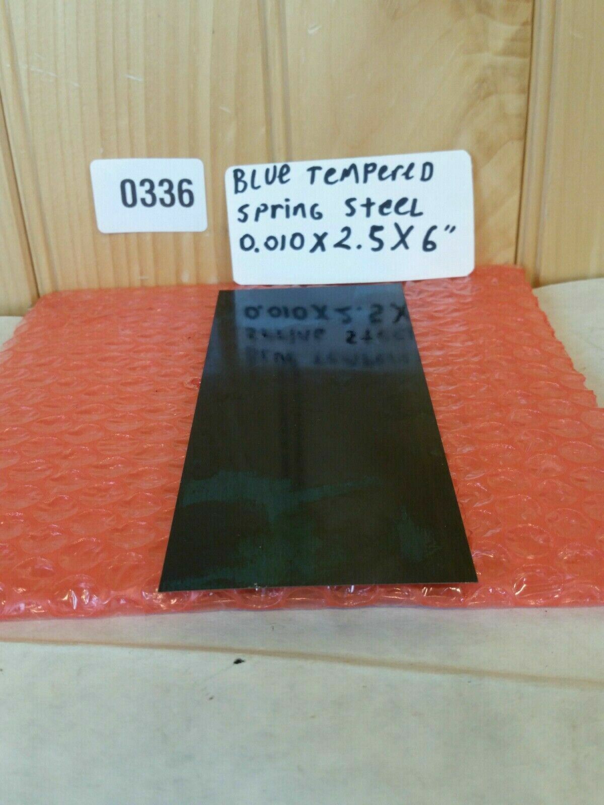 0.010 Blue Tempered Spring Steel Shim stock 2.5″ x 6″ .010″ 010 pinball tatoo