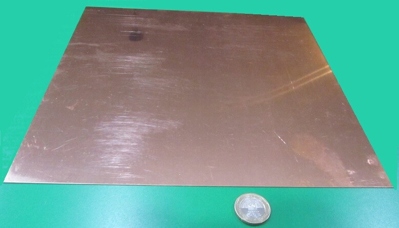 101 Copper Sheet 1/8 to 1/4 Hard .050″ Thick x 12.0″ Wide x 12.0″ Length