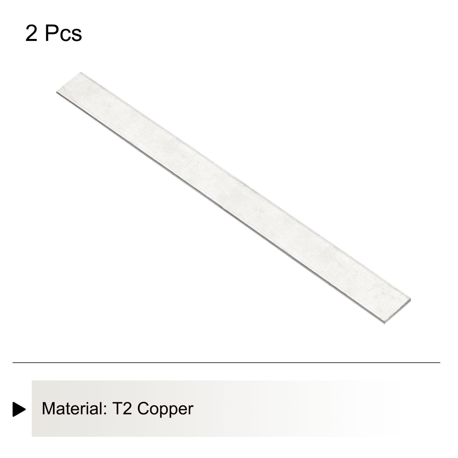 MECCANIXITY 2Pcs 12″ x 1″ Copper Flat Bar,1/8″ Thickness Tinned Copper Bar St…