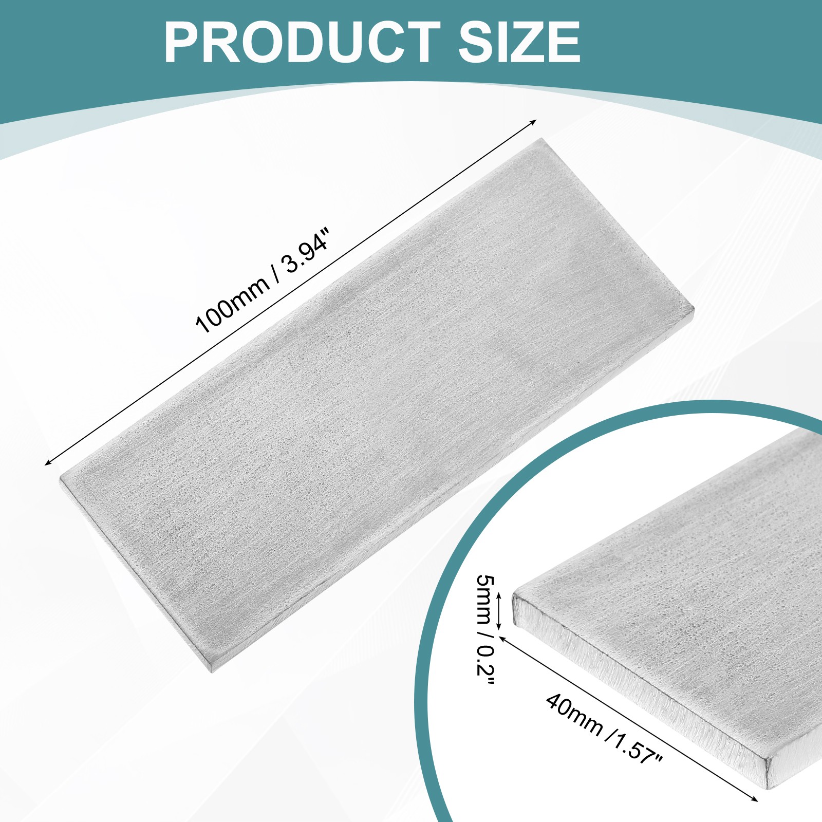3/16″ Thickness 1-9/16″ Width 4″ Length Stainless Steel Flat Bar Metal Bar