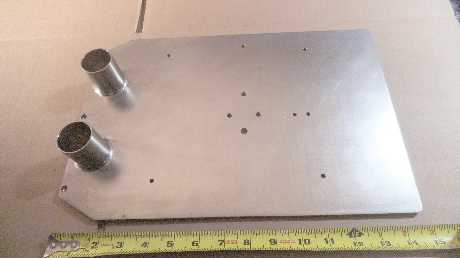 Nickel plated Aluminum plate, 14-7/8″ x 9-7/8′” x 1/4″ thick