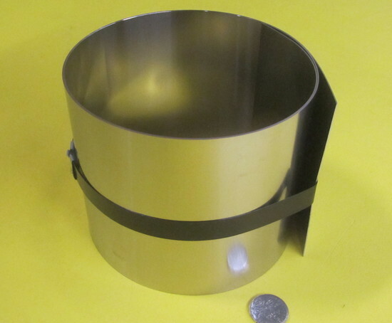 301 Stainless Steel Sheet Shim, .031″(+/-.0015″) x 6.0″ Width x 10 Foot Length