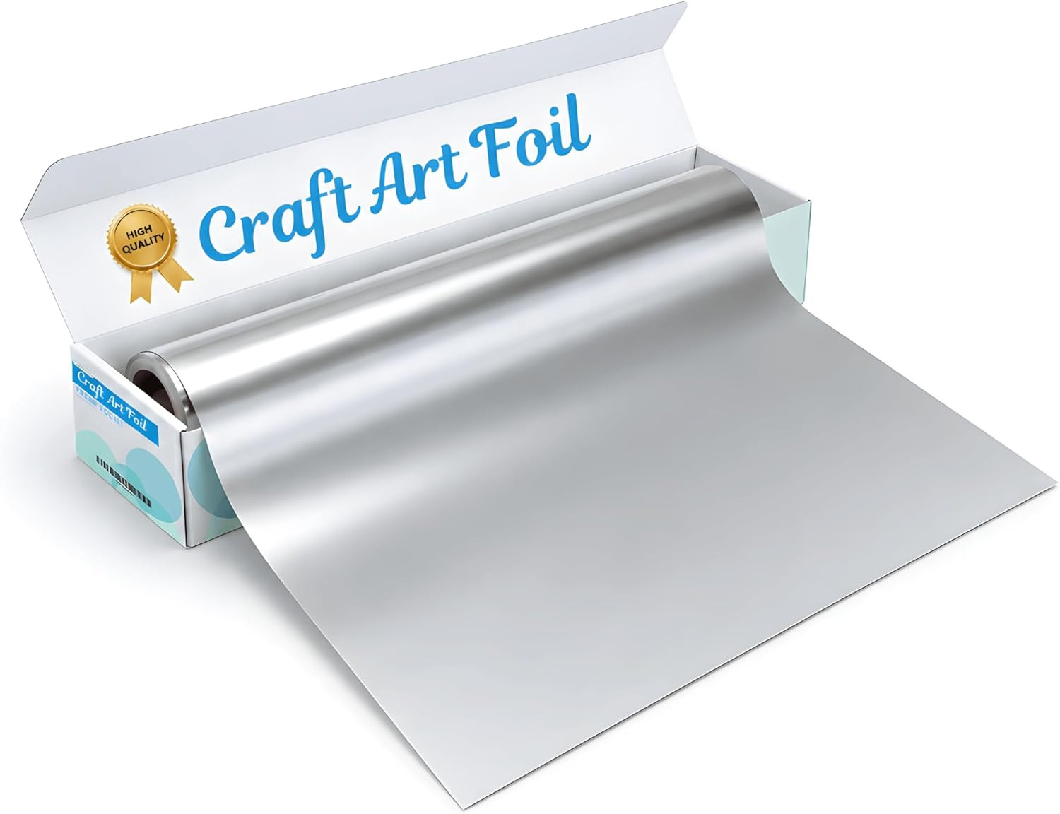 Aluminum Metal Craft Foil Roll, 36 Gauge Thick Silver Embossing Foil for School