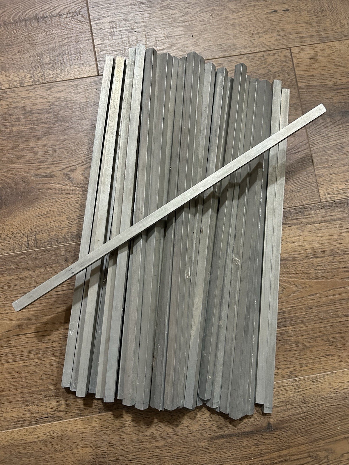 3/8″ Inch Square X 14 3/8″ Inches in Length Aluminum Flat Bar Stock (57 Pieces)