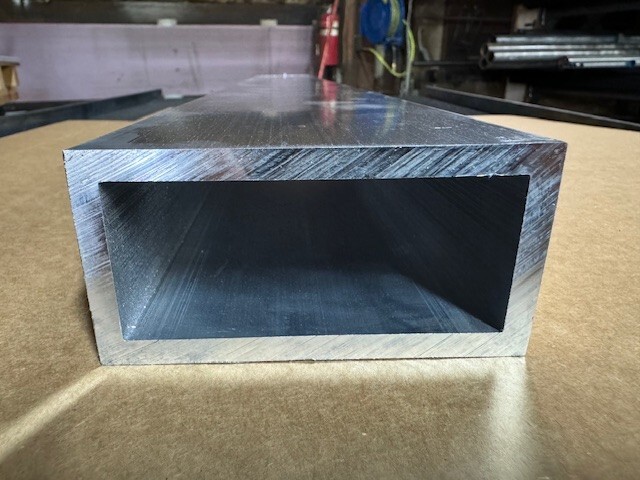6061 Aluminum Rectangle Tube 2″ x 4″ x 72″ Length x 1/4″ Wall (0.250″ Wall)