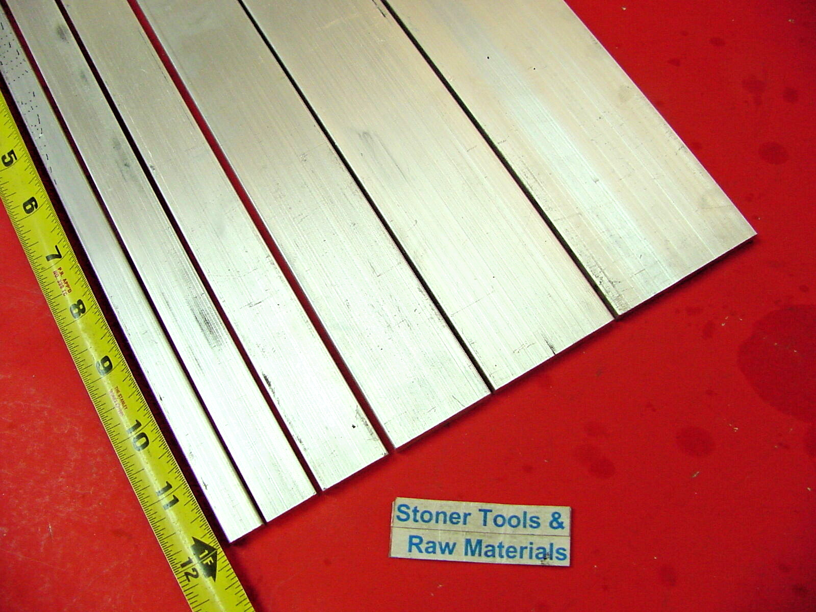 6 Piece 1/4″x 12″x 1/2″ to 2-1/2″ ALUMINUM FLAT BAR STOCK ASSORTMENT 6061 #2.5