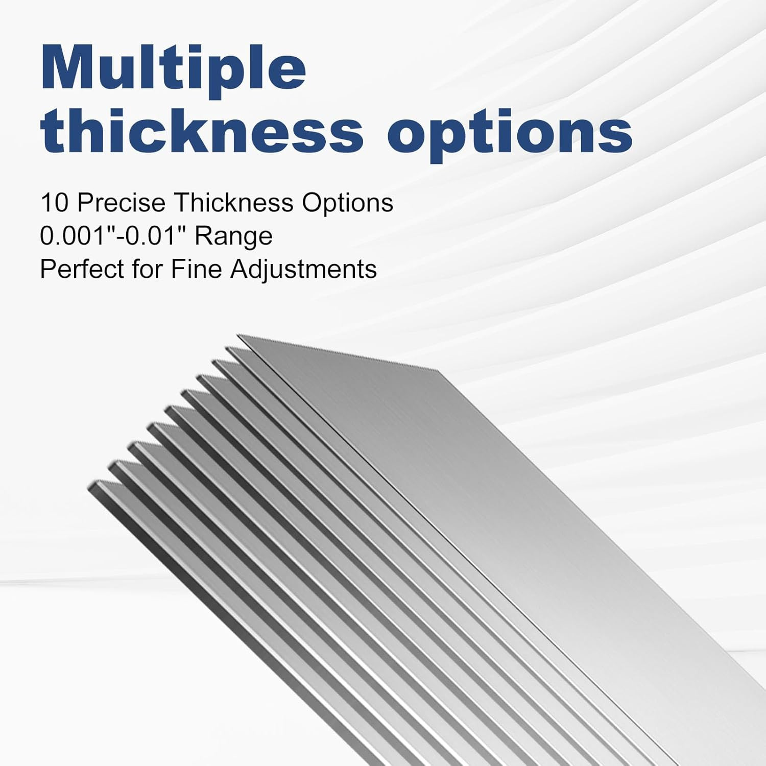 50 Pcs Shim Stock Assortment, 304 Stainless Steel 1″ Width X 6″ Length Metal