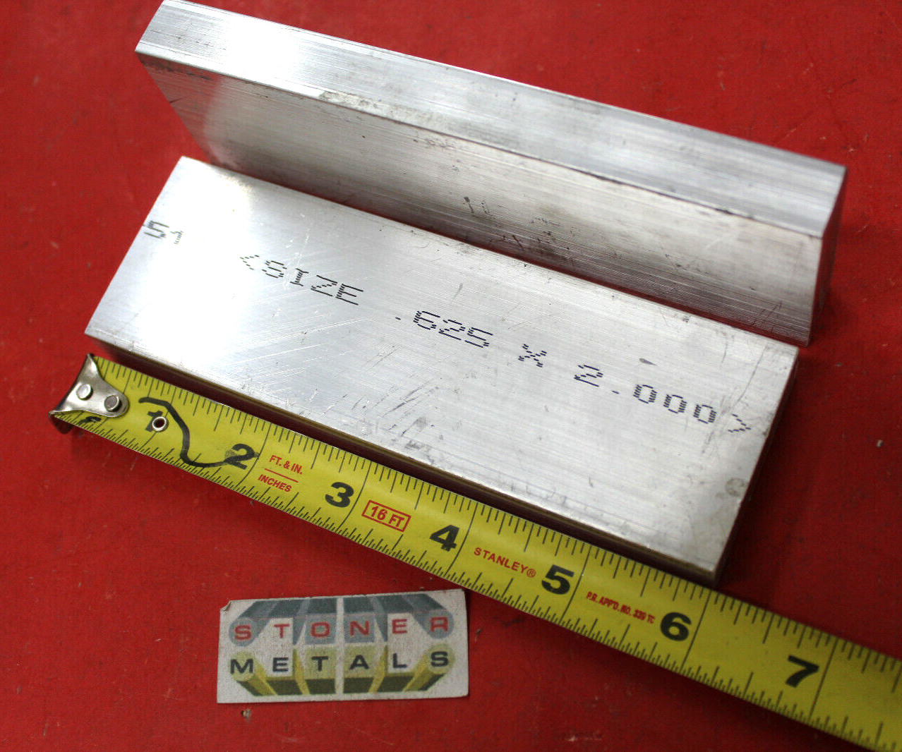 2 Pieces 5/8″ X 2″ ALUMINUM 6061 FLAT BAR 6″ long T651 Solid Extruded Mill Stock