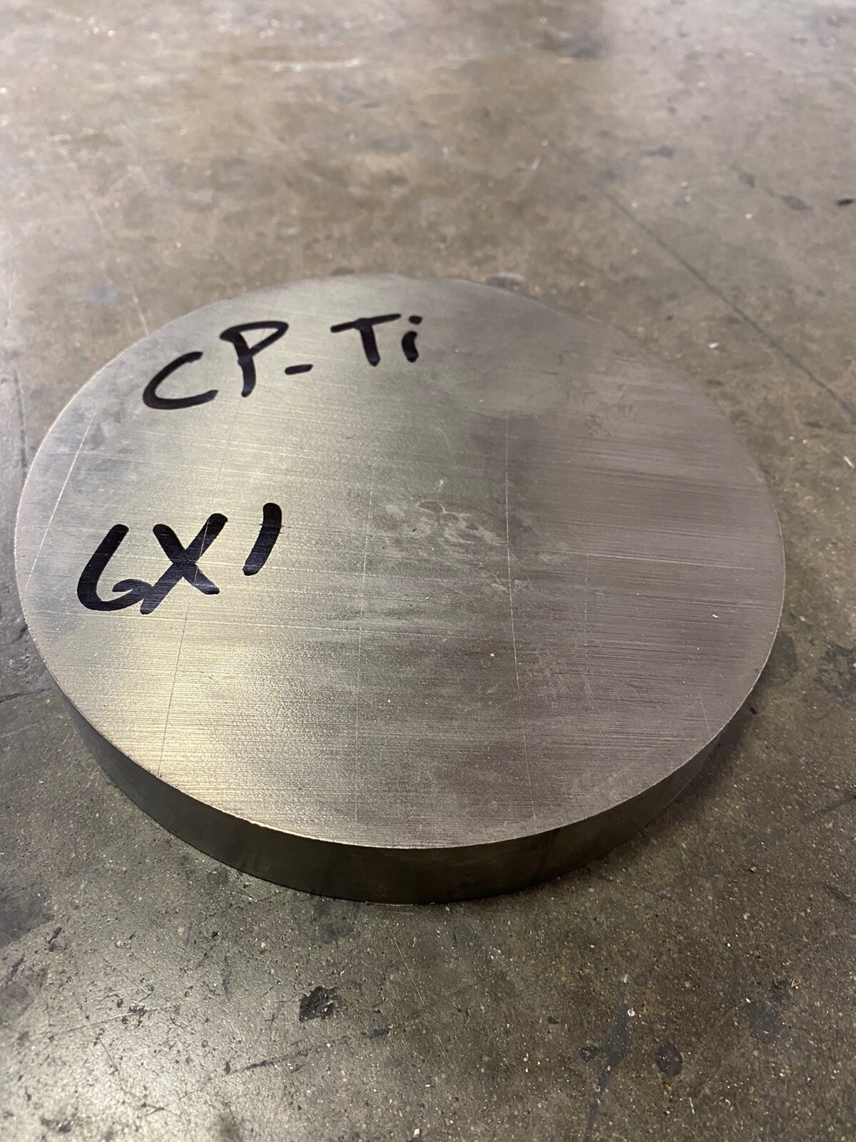 Titanium CP Round 6″ Diameter x .940″ Thick