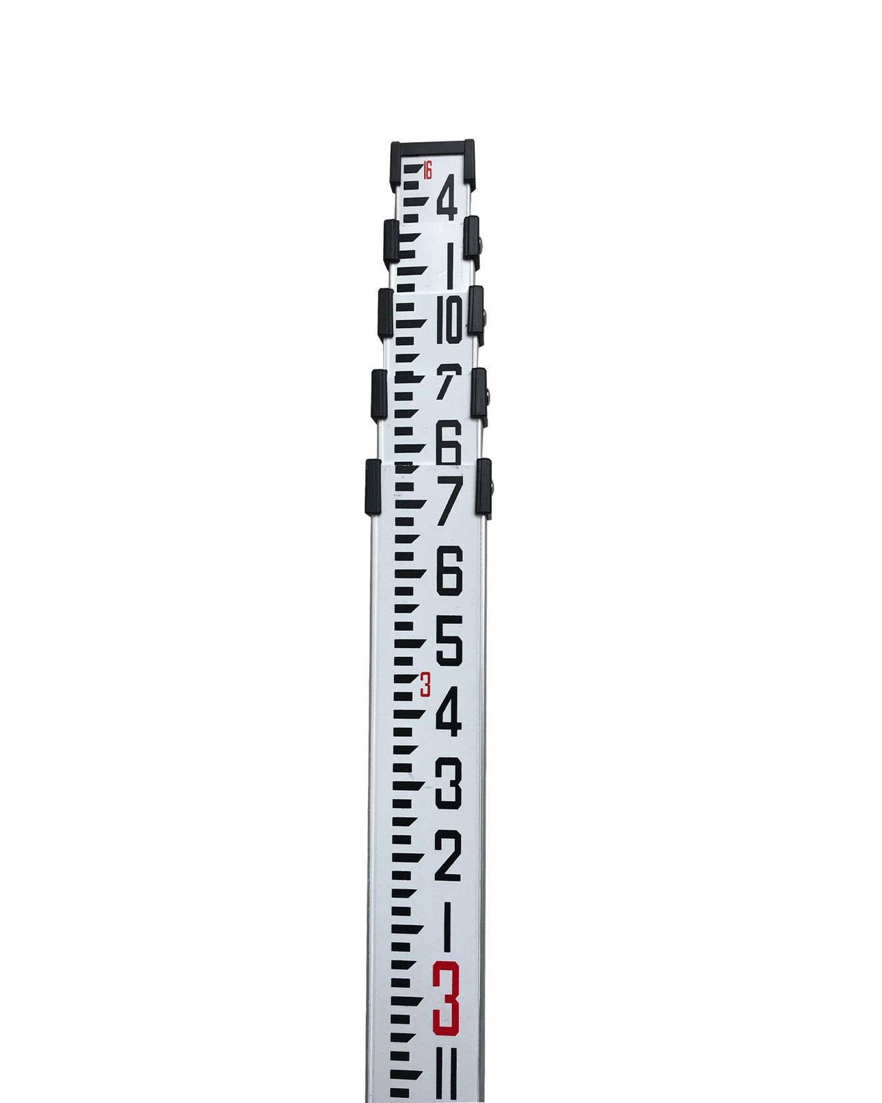 GEOLENI Aluminum Grade Rod – 10ths, With Carrying Case and 16 feet, Red