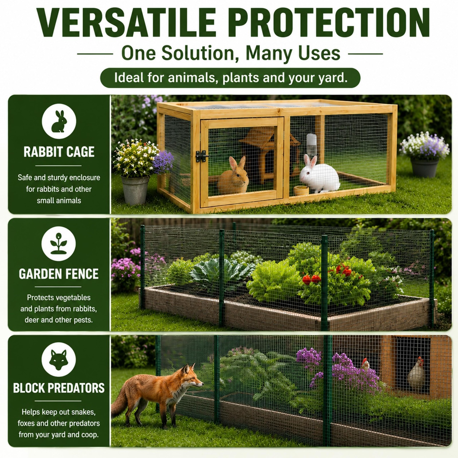 304 Stainless Steel Wire Mesh Roll 1/4″ 23 Gauge – Garden Fencing, Chicken Coop,