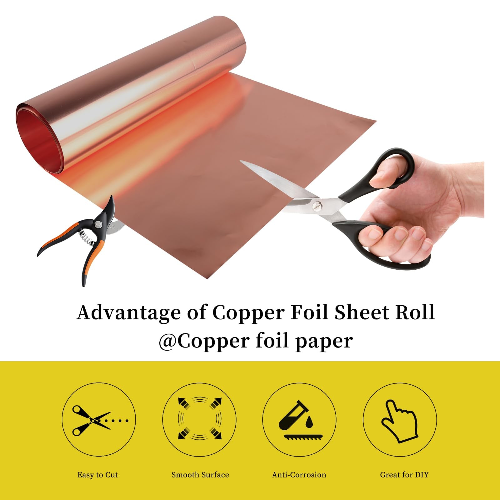Copper Sheet Foil Metal Plate 0.2mm x 10mm x 2m for Crafting Electrical DIY